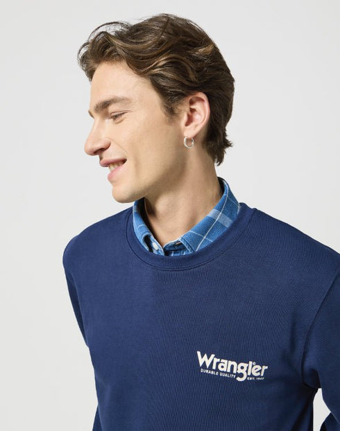 Wrangler Men's Crewneck Sweatshirt In Navy